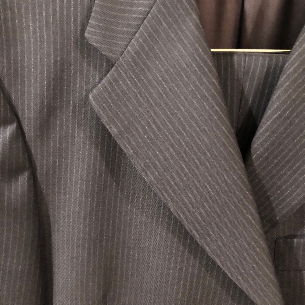 40R Vtg Brown Pinstripe Suit